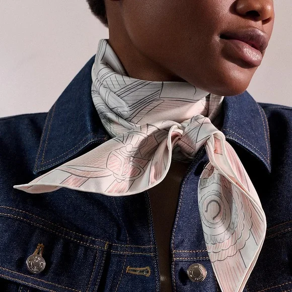 HERMES BNIB Pony Pit Stop DOUBLE FACE scarf 90 cm by Ugo Bienvenu | Silk, Pastel - Picture 6 of 9